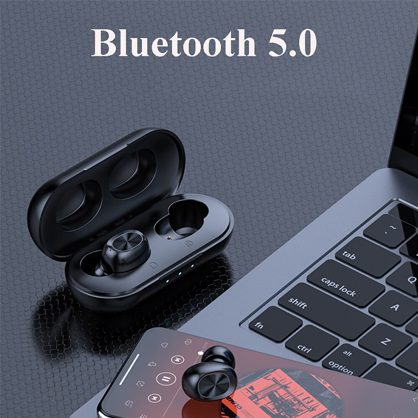 Tai Nghe Bluetooth Không Dây 5.0 Cảm Ứng Vân Tay B5 Mini Chống Thấm Nước 9D