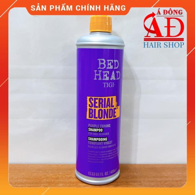 DẦU GỘI TÍM KHỬ VÀNG TIGI BEDHEAD SERIAL BLOND TONING PURPLE CHO TÓC TRẮNG XÁM SILVER 400ML