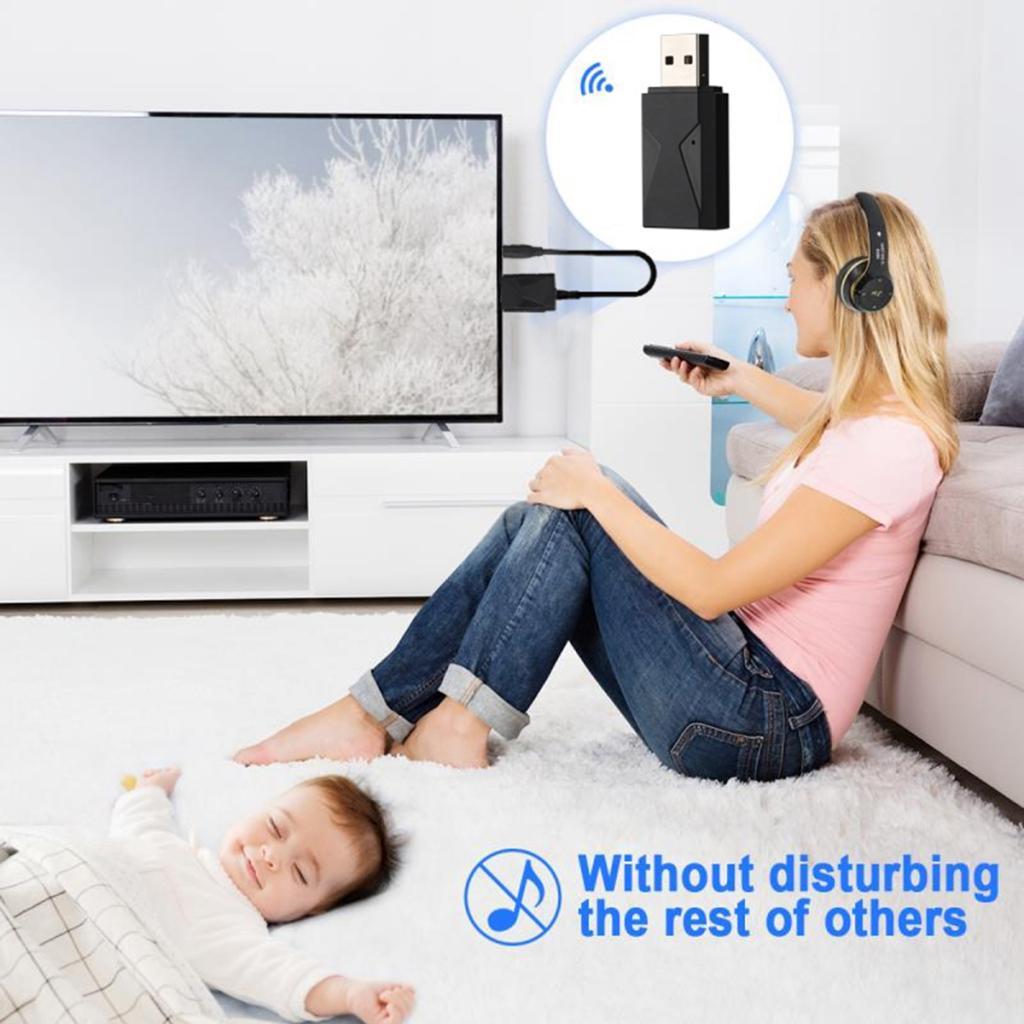 For USB Wireless 2 in 1 Bluetooth5.0 Audio And Receiver Adapter