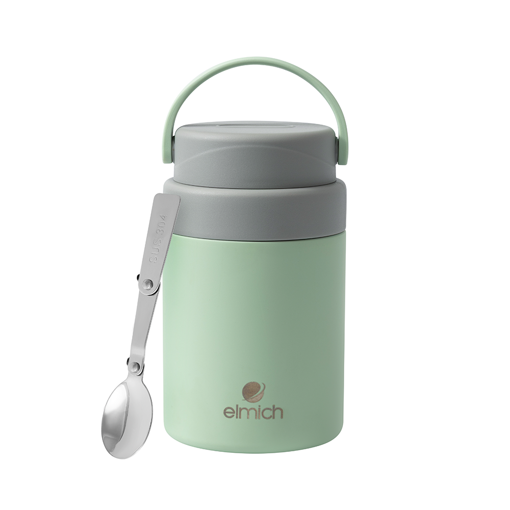 Bình Đựng Thức Ăn Giữ Nhiệt Elmich EL1289 750ml, Hàng Chính Hãng, Inox 316, Kèm Muỗng - JoyMall