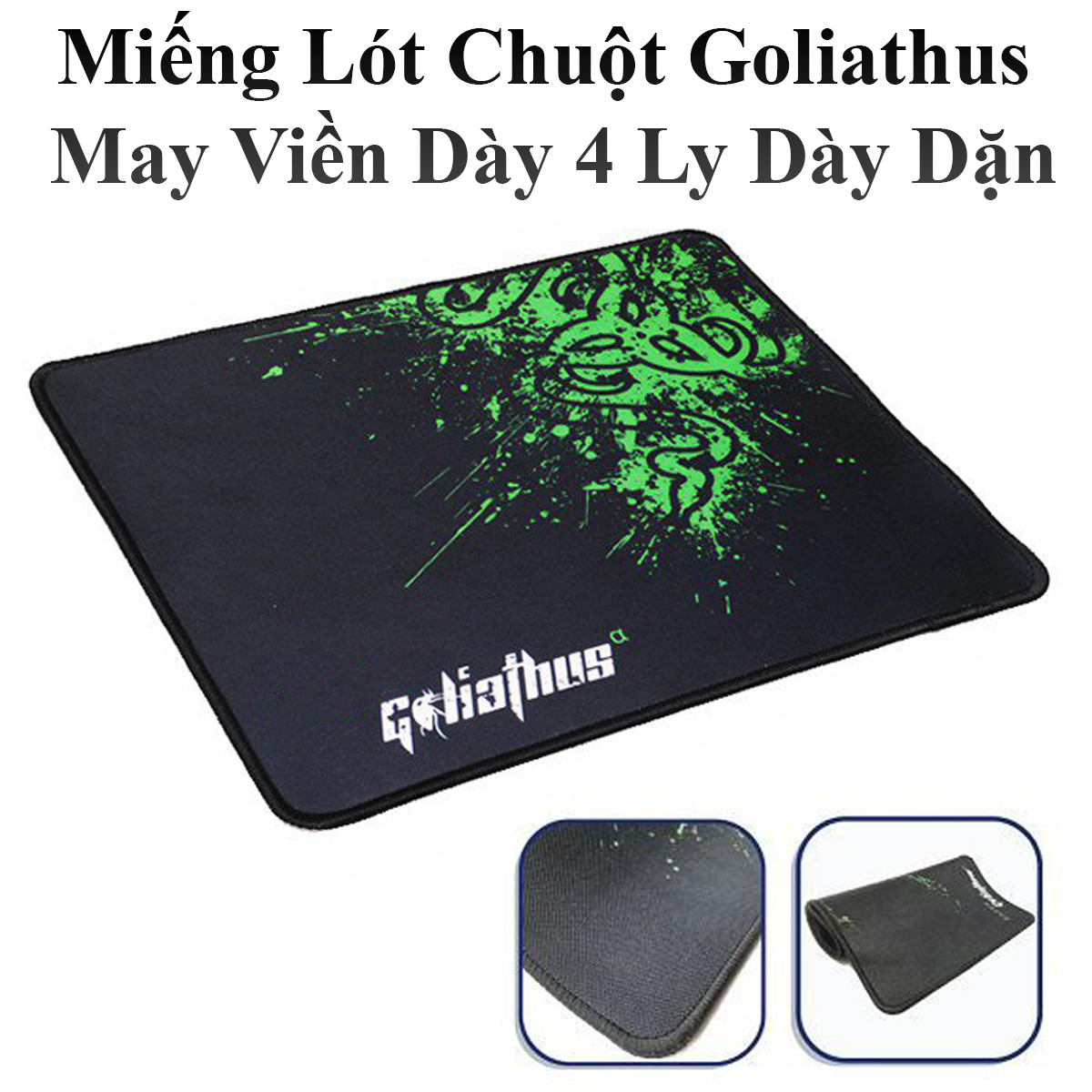 Miếng Lót Chuột Goliathus May Viền Dày 4 Ly 250X300Mm