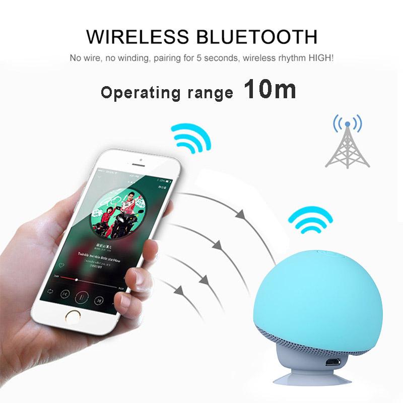 Mini Hoạt Hình Dễ Thương Hình Nấm Loa Bluetooth Không Dây Tương Thích Ngoài Trời Di Động Loa Chống Nước Âm Thanh Nổi Cho iPhone Xiaomi Color: Pink