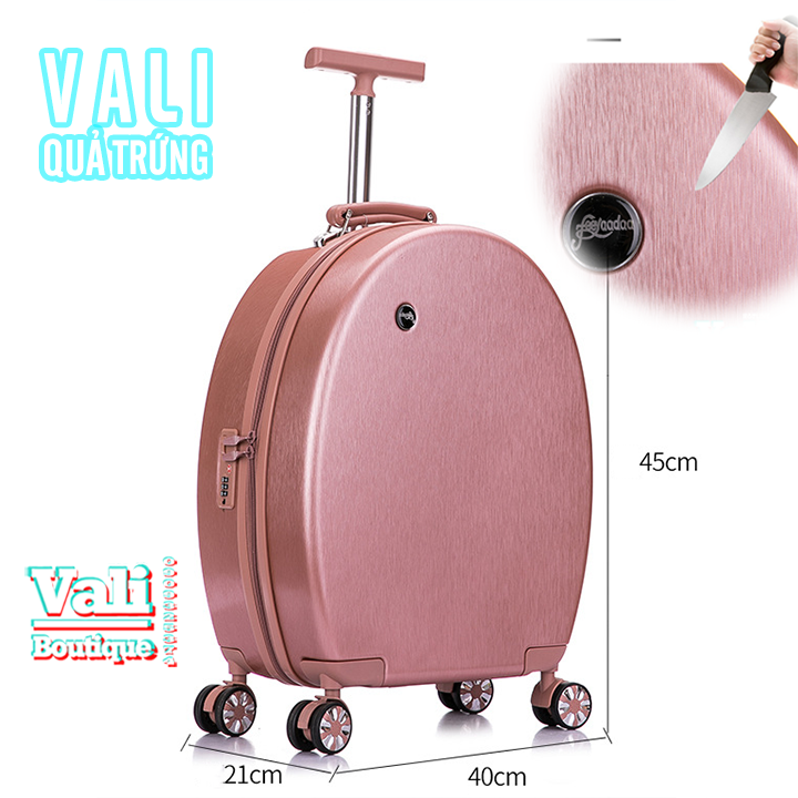 Combo Vali quả trứng size 20 + túi đeo chéo size 10 - Nhiều màu.