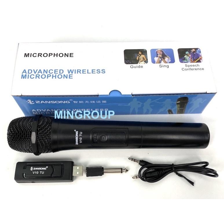 Micro Karaoke không dây Bluetooth đa năng cao cấp V10 dành cho loa kéo, loa bluetooth, amply hát karaoke