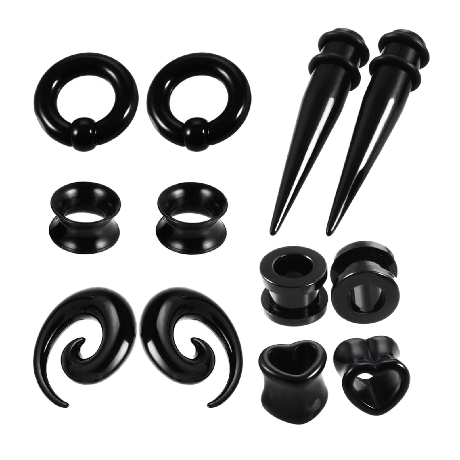 1 Set Ear Stretching Expander 6/8/10mm Tunnels Piercing Jewelry