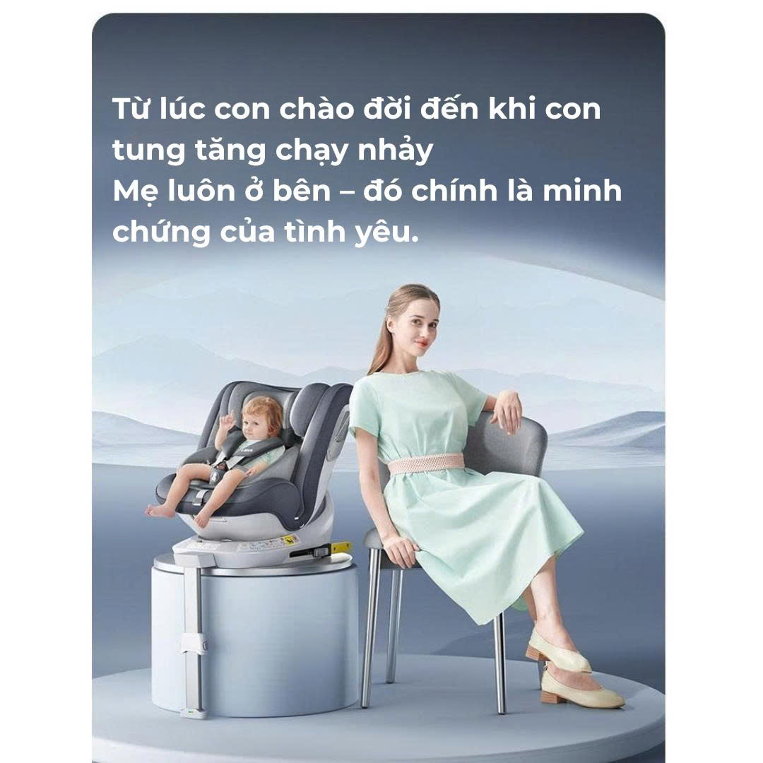 (Hàng Chính Hãng) Ghế Ngồi Ô Tô Cho Bé Có Khóa Chốt An Toàn i-Size/ADAC/ISOFIX Dành Cho Từ Sơ Sinh Đến 12 Tuổi Baybetss