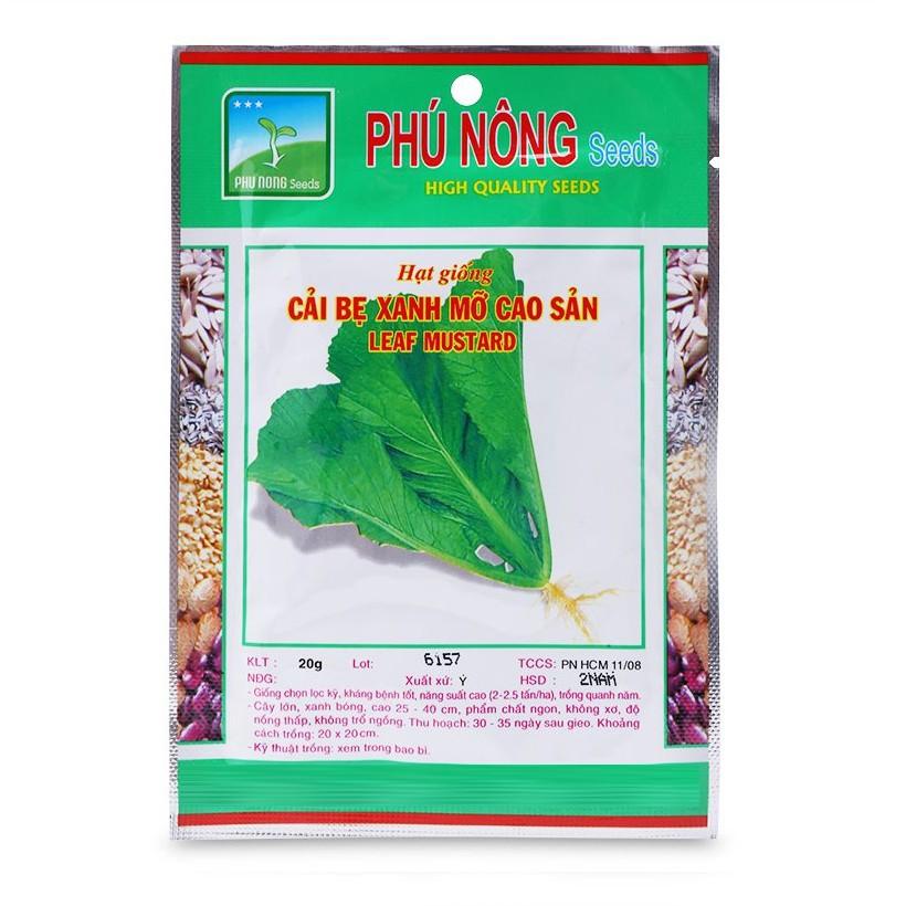 Hạt giống Cải bẹ xanh mỡ cao sản ITALIA Phú Nông  - Gói 50g