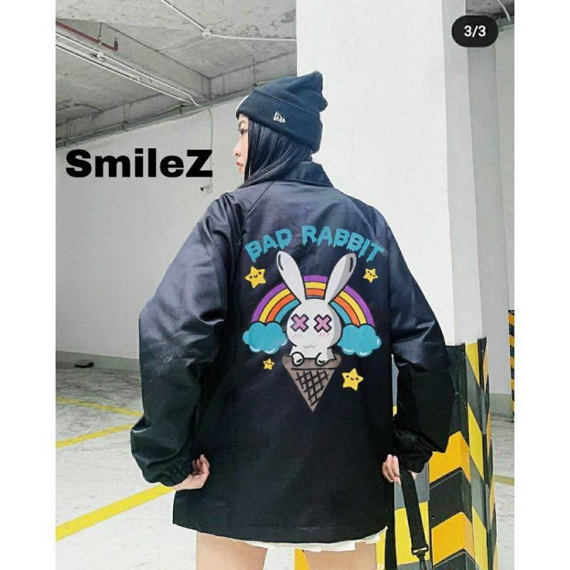 Áo Khoác Rabbit Ice Cream Jacket Unisex Form Rộng Cổ Bẻ Dù 2 Lớp Dáng Jacket