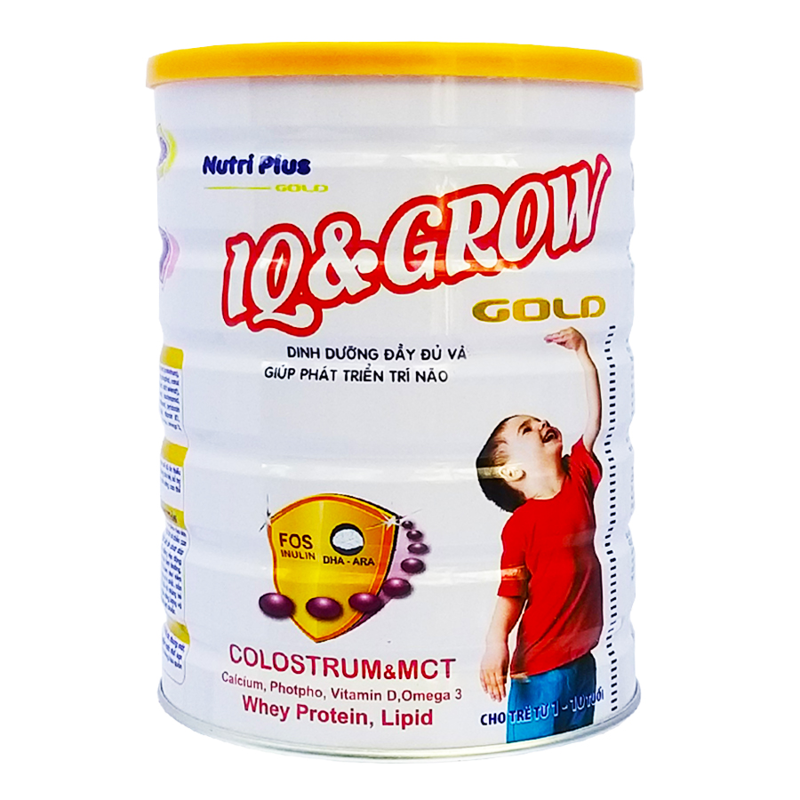 Sữa bột Nutri Plus IQ &amp; Grow phát triển chiều cao, trí não cho bé 900G Sunbaby NTSBTH2019