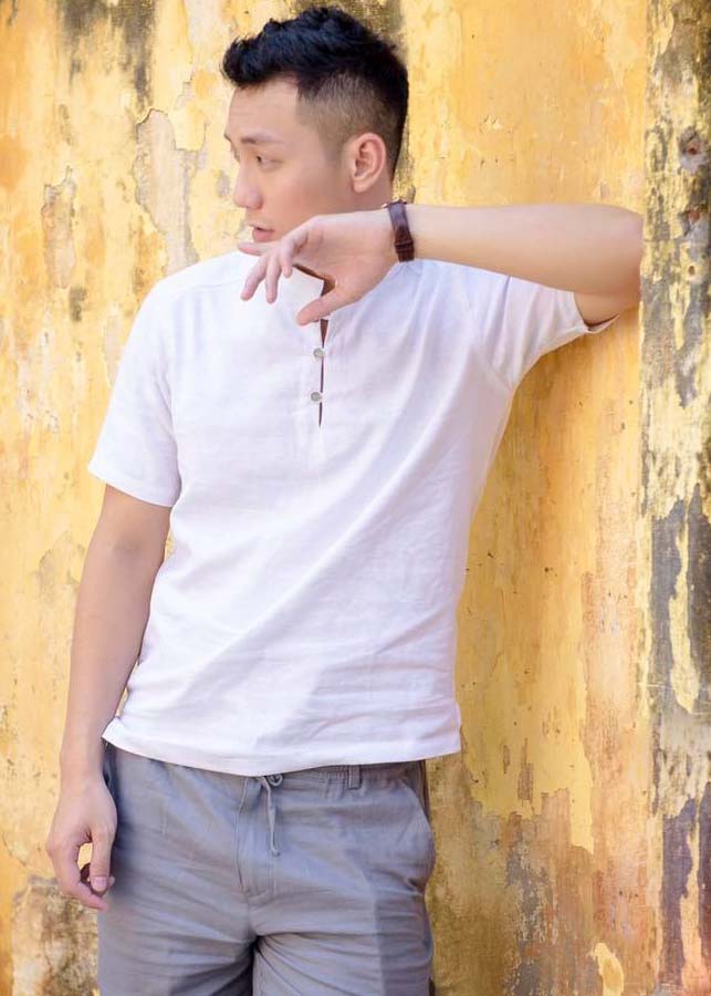 Áo Phông Đũi Nam Phong Cách Thời Trang AODUITRANG02 - Áo Đũi Trắng