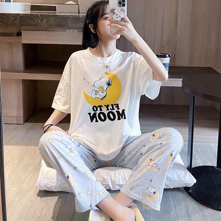 Set đồ bộ cotton nữ in hình chú chó 3D đủ mẫu, đủ size cực dễ thương, chất cotton cao cấp mịn mát, form cực chuẩn