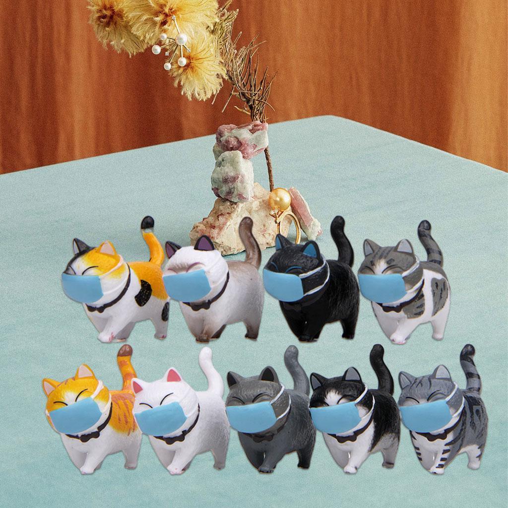 Cat Doll Figures Decor Doll House Pet Toy Crafts A