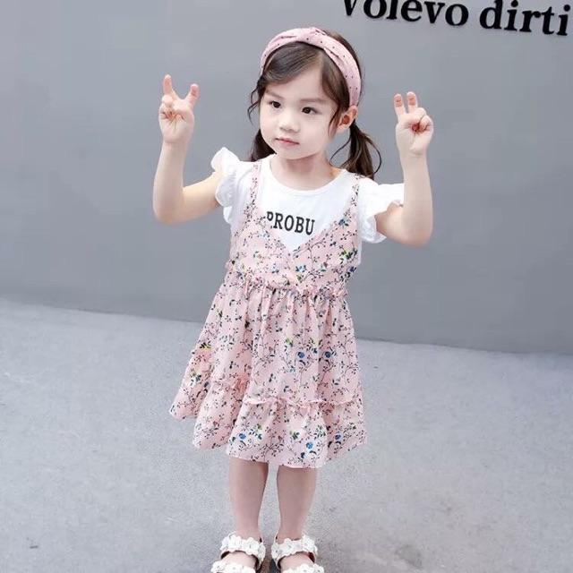 Váy hoa 2 chi tiết DHOA5949 ThanhThuy
