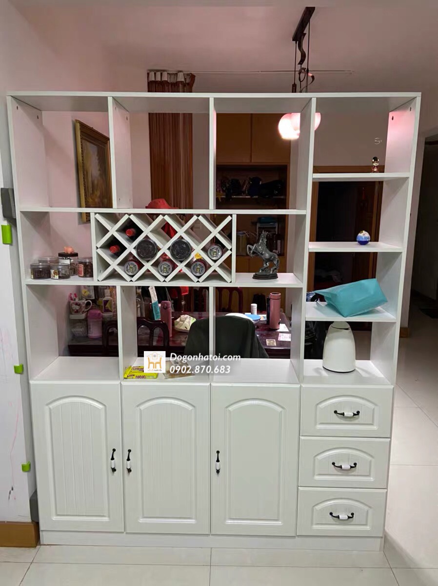 KỆ - TỦ TRƯNG BÀY, TỦ RƯỢU, VÁCH NGĂN PHÒNG KHÁCH TR607 - 2m x 1m6