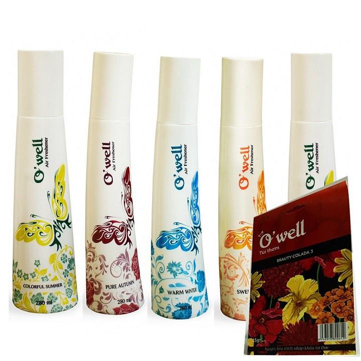 Nước hoa xịt phòng Owell cao cấp 4 mùa khử mùi lưu hương thơm lâu 280ml