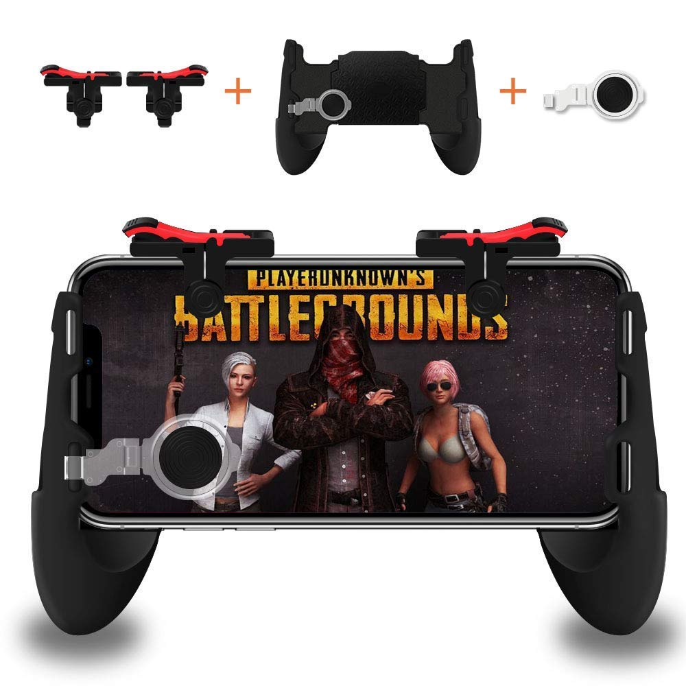 [COMBO PUBG] 3 Trong 1 Bộ Tay Cầm Chơi Game + Bộ 2 Nút Controller Chơi Game Pubg D9 Liên Quân Mobile