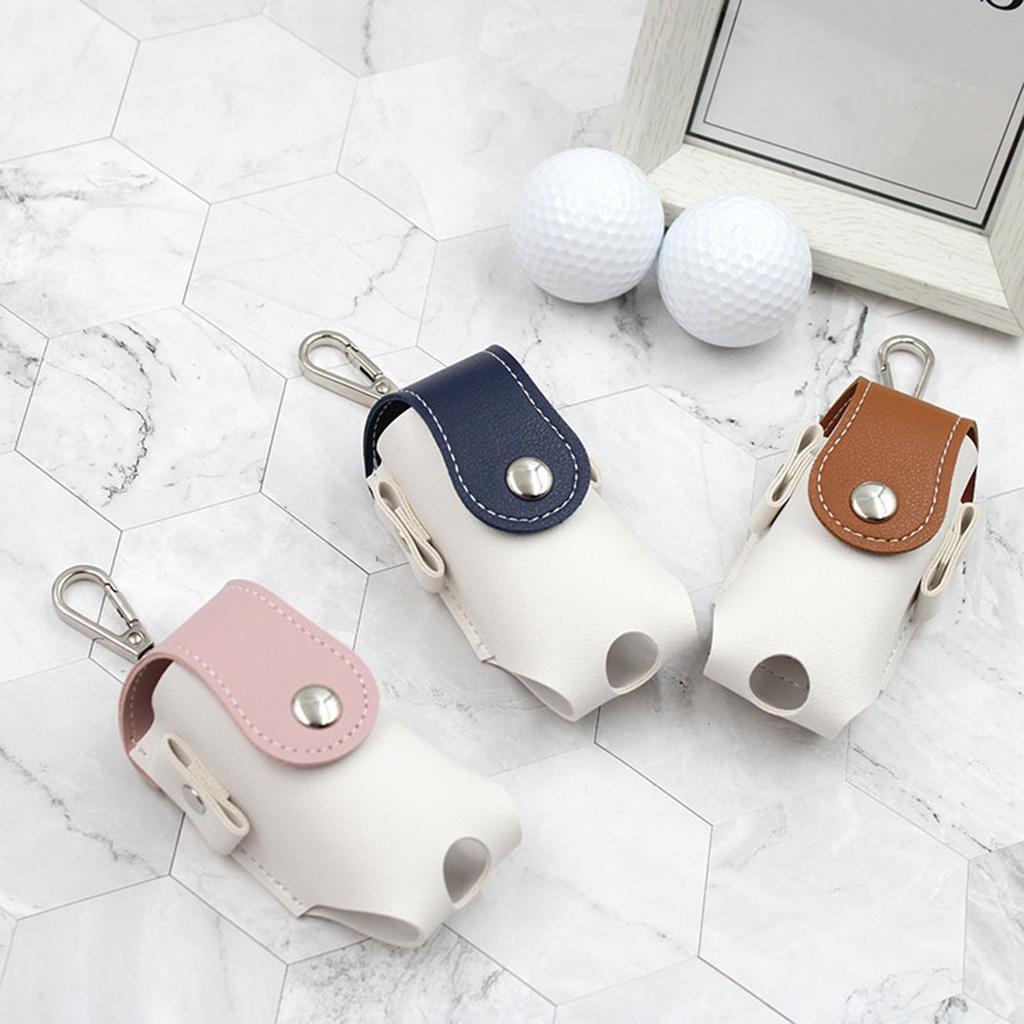 2 x Waterproof Golf Ball Bag Durable Storage Pouch Tee Holder Outdoor Sports Accessory