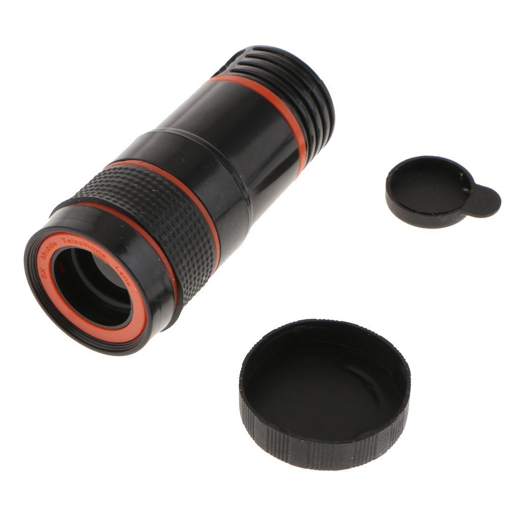 8X18 Clip-on Cell Phone Camera Lens Telephoto Monocular for iPhone 8 7 6