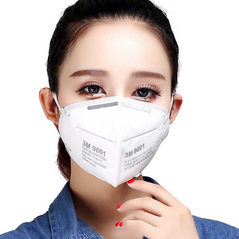 Hộp 50 chiếc khẩu trang 3M 9001 N90 lọc bụi mịn, kháng khuẩn tối ưu