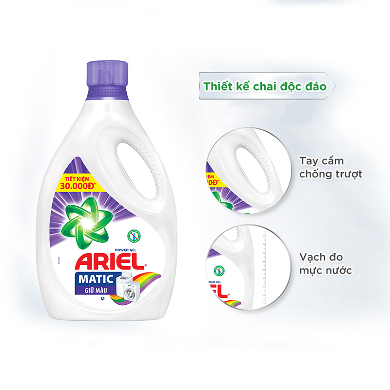 Nước Giặt Ariel giữ màu chai 2.4kg