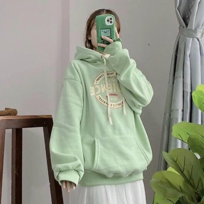 Áo Hoodie Nỉ Ngoại Bông Dày Dặn Form Rộng Dơi Tay Phồng Chất Vải Dày Mịn Không Xù Lông_Nón Rộng 2 Lớp_Unisex Nam Nữ Ok