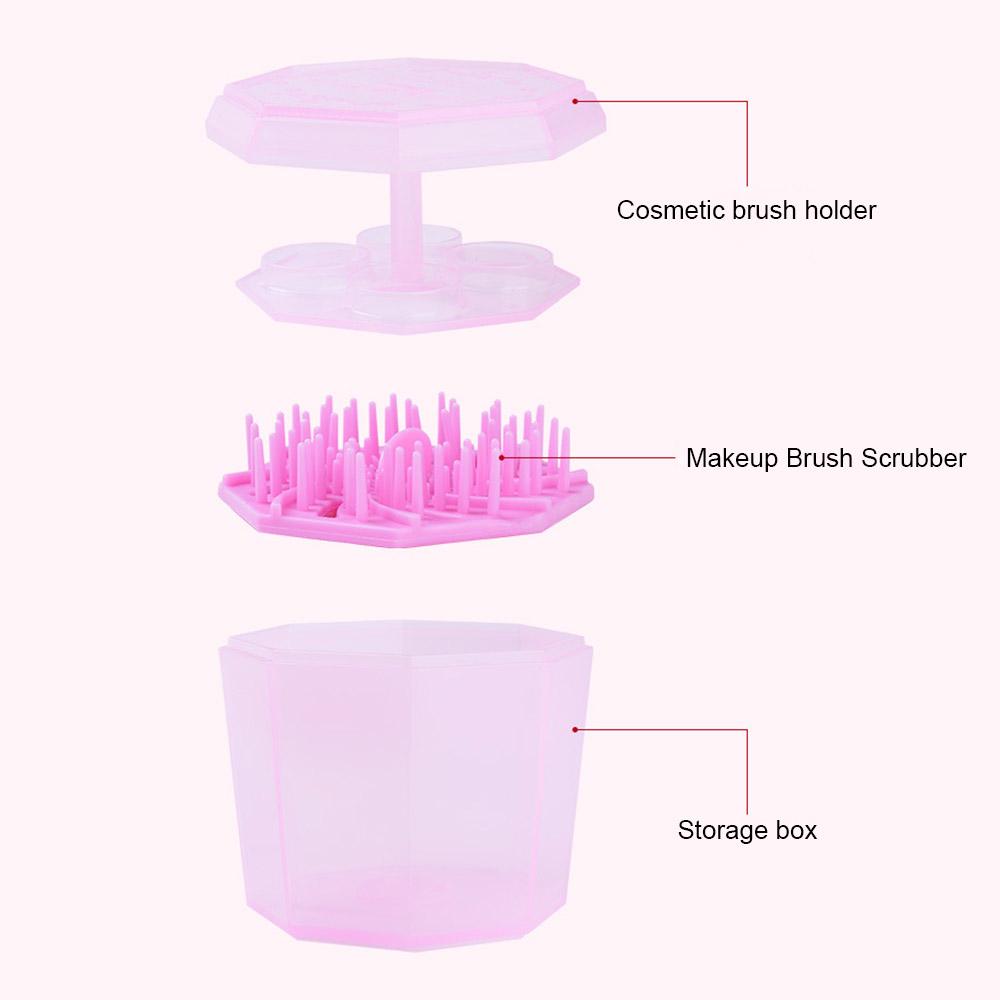 Hộp giặt làm sạch cọ trang điểm