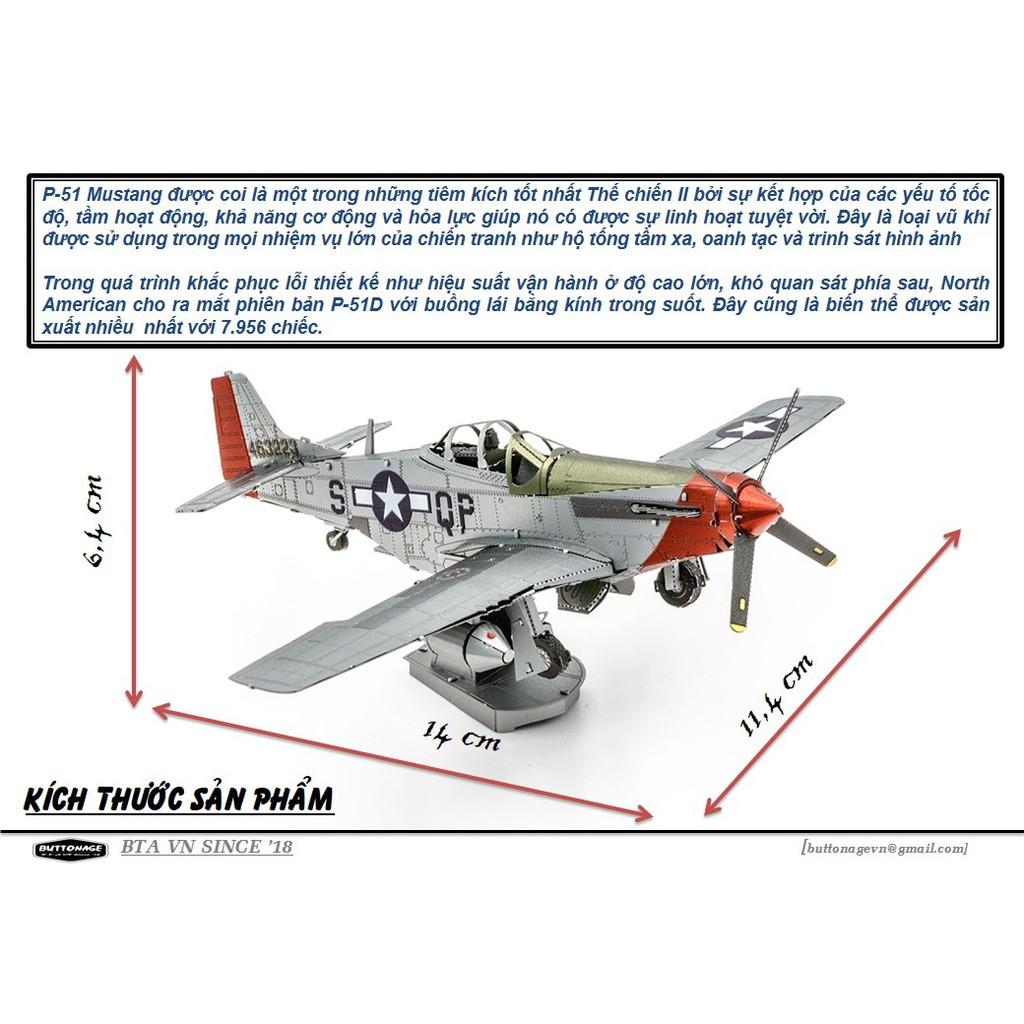 Mô Hình Lắp Ráp 3d Máy bay P-51D Mustang