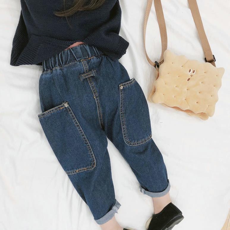 IQJ42 Size90-140 Quần Jean cho bé gái Hàng Quảng Châu Thời trang trẻ em