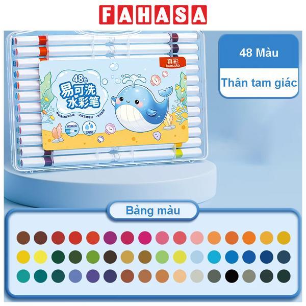 Hộp 48 Bút Lông Màu Nước Rửa Được - Truecolor ZCW-1615-48