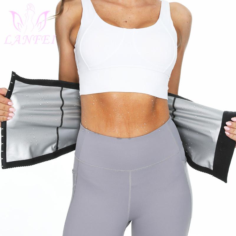 LANFEI Nữ Eo Huấn Luyện Cơ Bụng Femme Tập Toàn Thân Xông Hơi Mồ Hôi Giảm Béo Móc Đai Corset Tập Luyện Bụng Tập Thể Hình Fajas Định