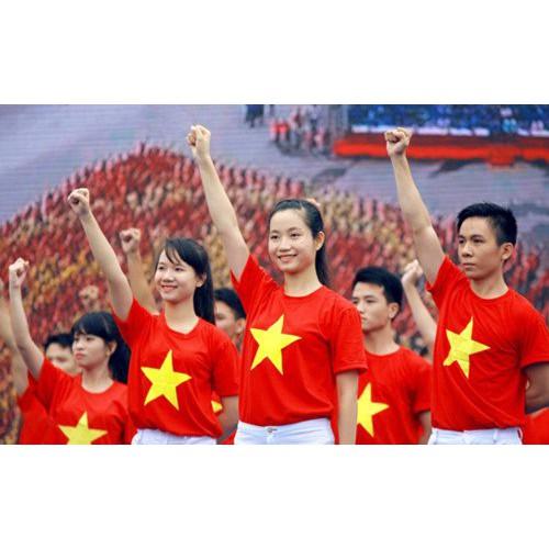 Áo cờ đỏ sao vàng trẻ em sao đặc hàng shop chất liệu cotton Ocean Uniform