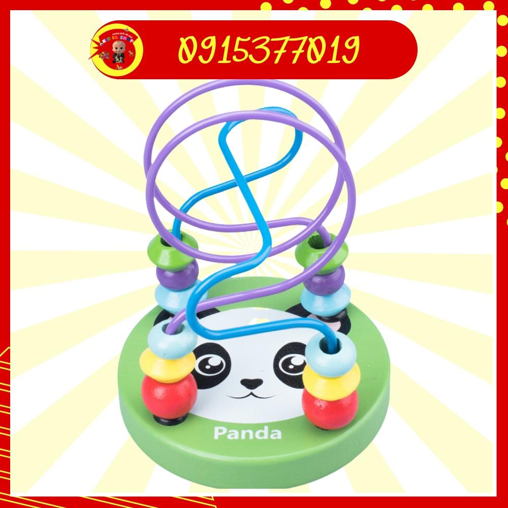 Bộ đồ chơi luồn hạt gỗ tròn rèn luyện kỹ năng khéo léo kiên nhẫn cho bé Kid IQ