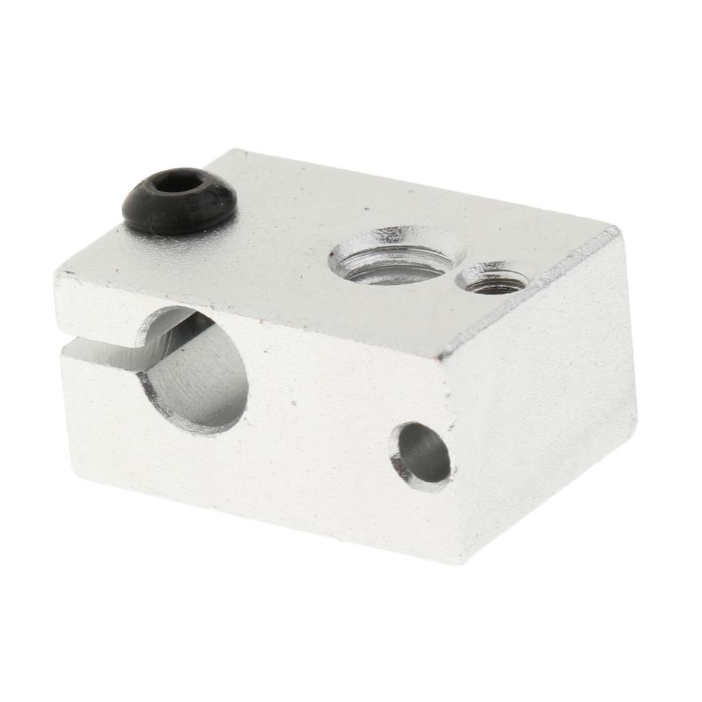 Aluminum V6 Printer Part Heater Block for Mk7 Mk8 Extruder