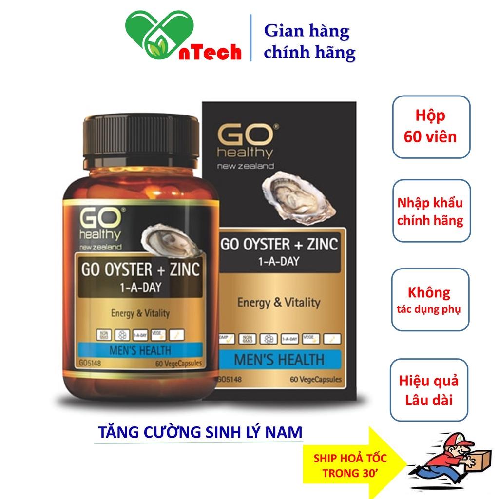 Tinh chất hàu Go Healthy OYSTER + ZINC Tăng cường sinh lý dứt điểm tình trạng Xuất tinh sớm rối loạn cương dương hộp 30 viên và 60 viên