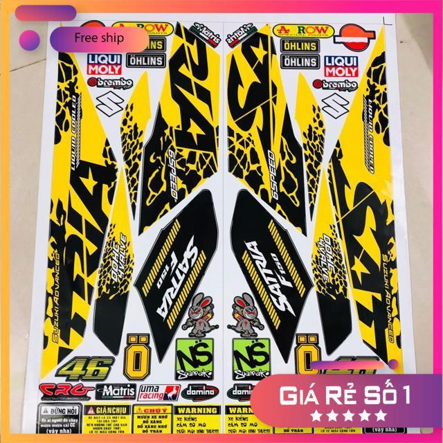 Tem rời dành cho Satria Fi 150 vàng đen