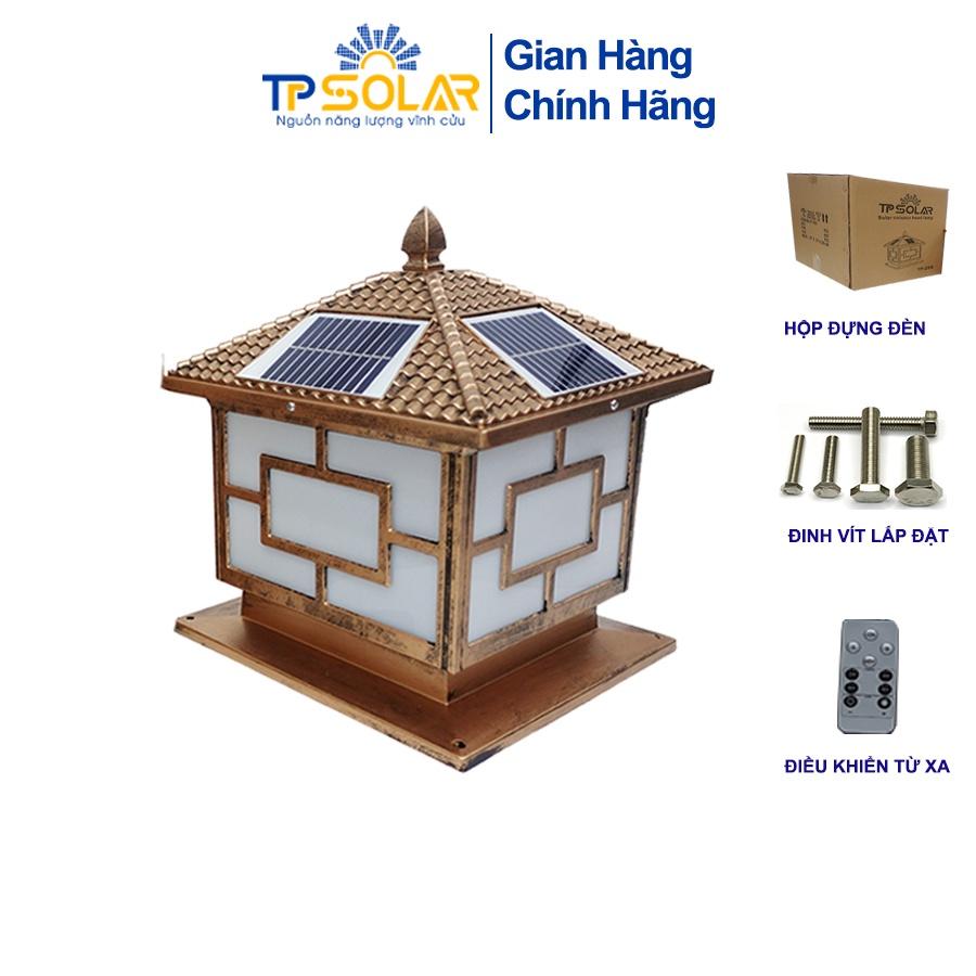 Đèn Trụ Cổng Vuông Có Mái Năng Lượng Mặt Trời TP Solar TP-Z06 40x40x45cm Thiết Kế Sang Trọng, Chống Nước