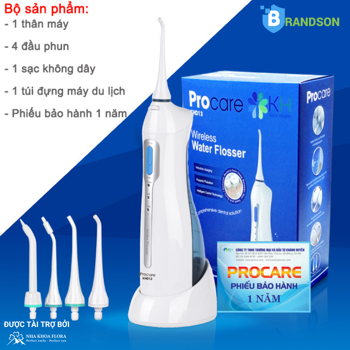 Máy tăm nước du lịch Procare KHD13