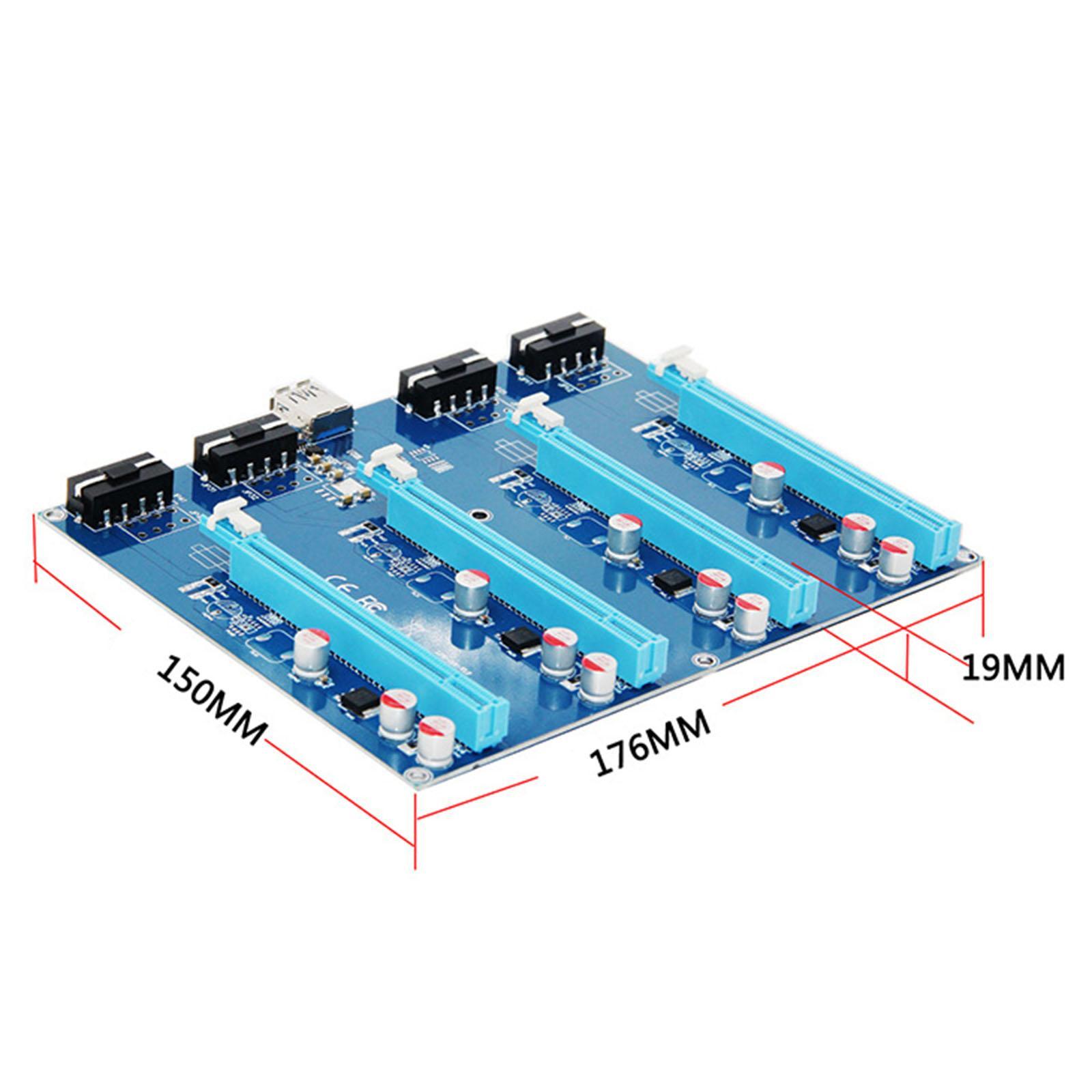 PCI-E Riser Card Slot Extender Transmission Speed 10/10/1000Mbps for Linux/ XP/ Windows7 /8 /8.1 /10 Replacement Replace 1piece