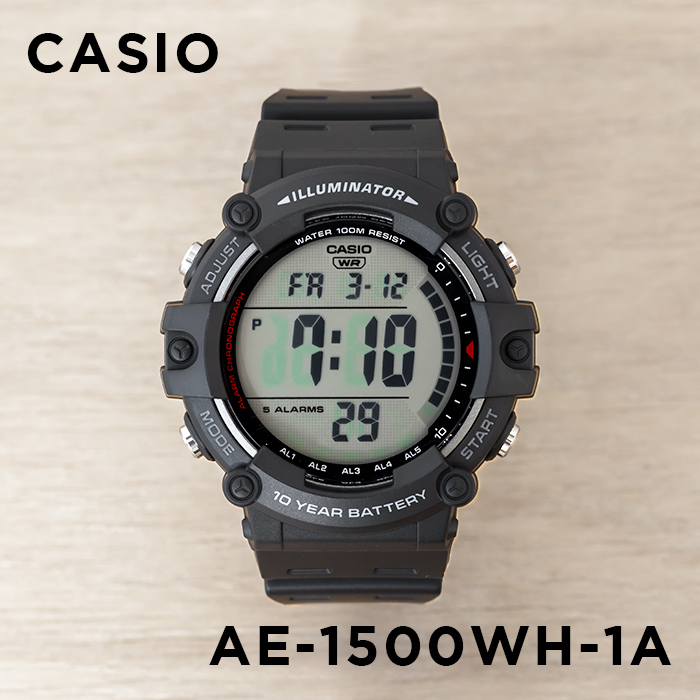 Đồng hồ nam dây nhựa Casio Standard chính hãng AE-1500WH-1AVDF (51mm)