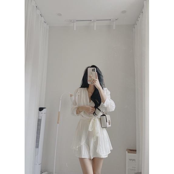 Set áo + quần tơ mềm siêu tiểu thư by samhyewear
