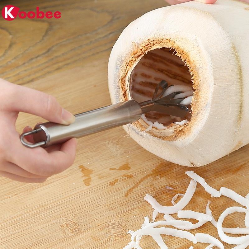 Dụng Cụ Nạo Dừa/Bào Sợi Cà Rốt Củ Quả KOOBEE Cực Tiện Lợi Chất Liệu Inox Không Gỉ Bền Đẹp