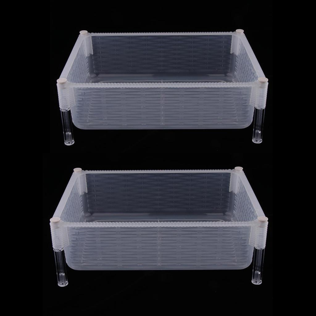 2 lot Turtle Tank Reptile Habitat Breeding Cage Fish Tank Reptile Fishes