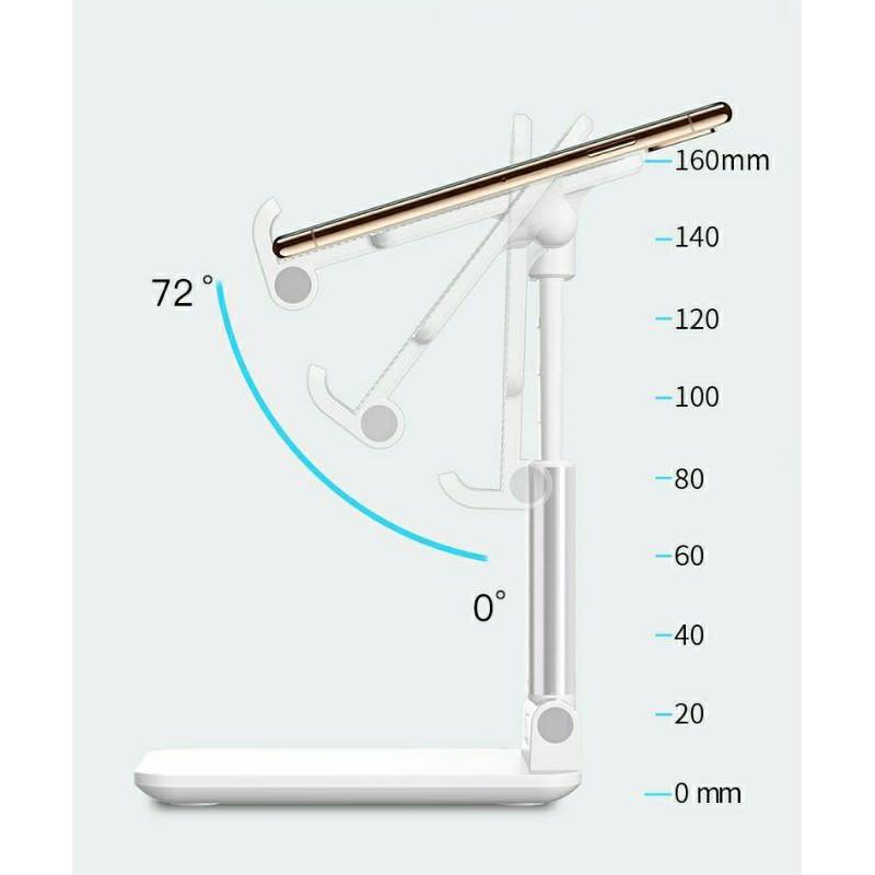 Giá đỡ điện thoại cắm sạc để bàn thông minh gấp gọn, kệ đỡ ipad, máy tính bảng đa nặng tiện dụng