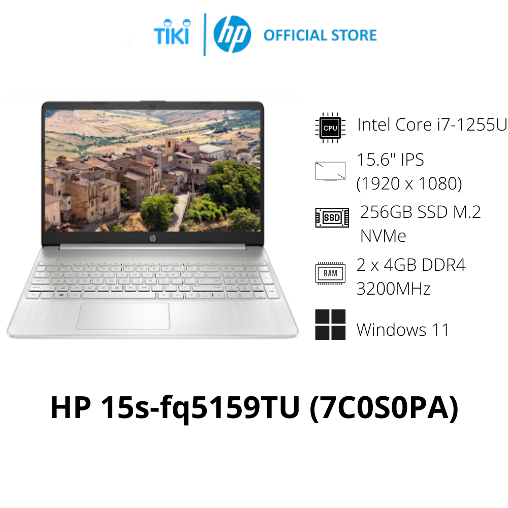 Laptop HP 15s-fq5159TU 7C0S0PA Silver - Hàng Chính Hãng