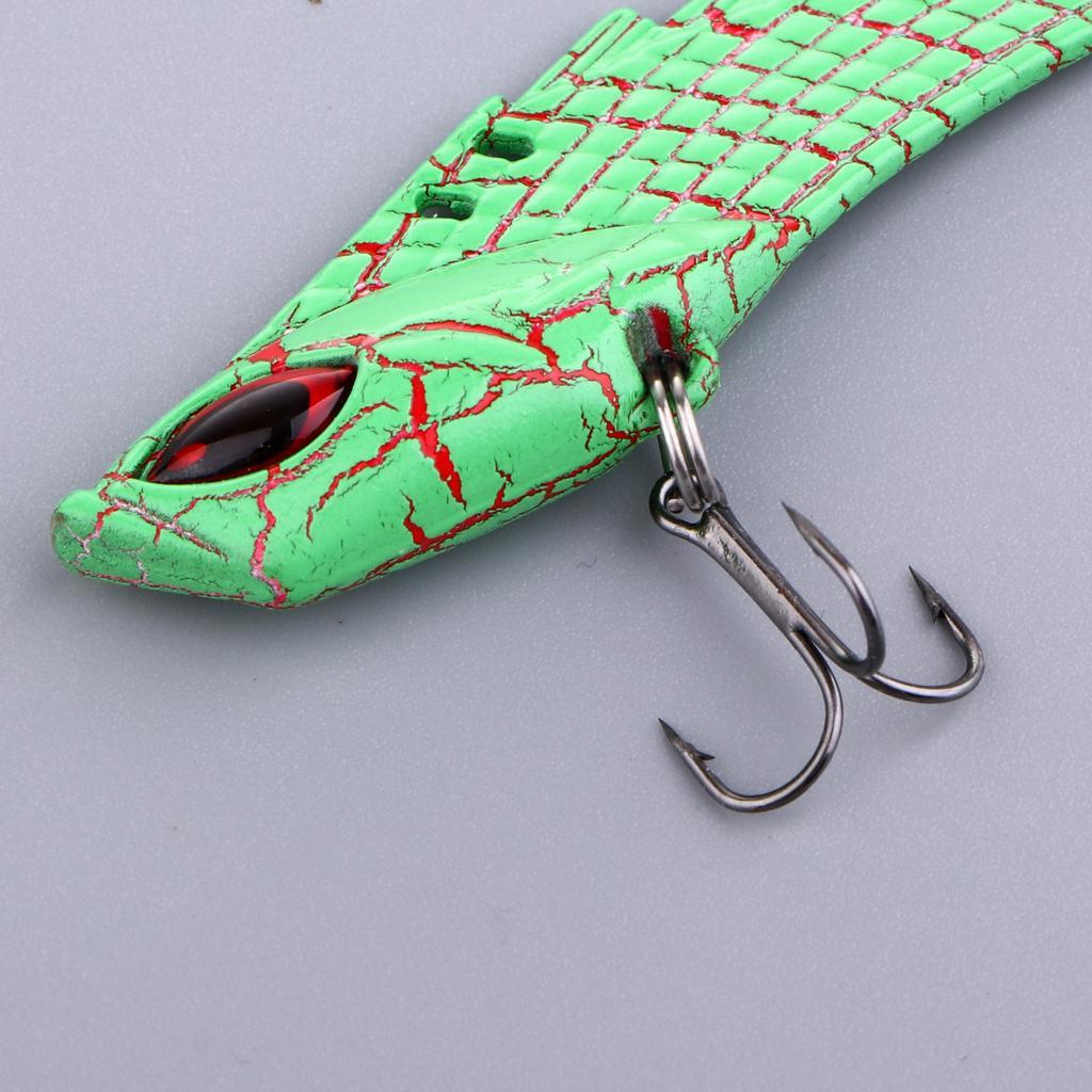 Metal VIB Fishing Lure Spinners Spoons Hard Bait Crankbaits with Feathers Treble Hooks