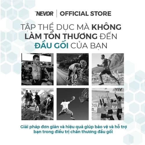 Bó gối thể thao Nevor BDG02 có dây đai tuỳ chỉnh giảm đau, phòng tránh chấn thương dây chằng sử dụng cho gym, bóng đá...