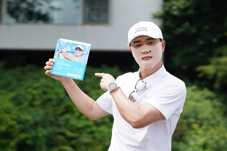 Mặt nạ golf nam chống nắng, ngăn chặn tia UV GOLF PATCH - Hàn Quốc - Hộp 5 miếng