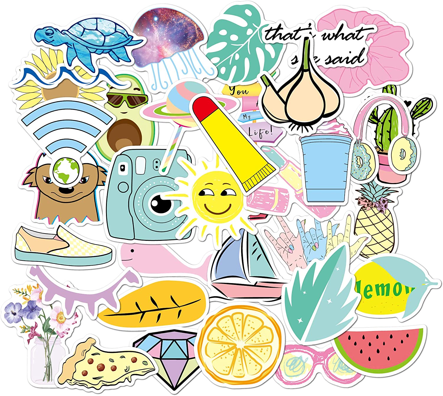 Set 60 VSCO Sticker động vật ảnh ép lụa