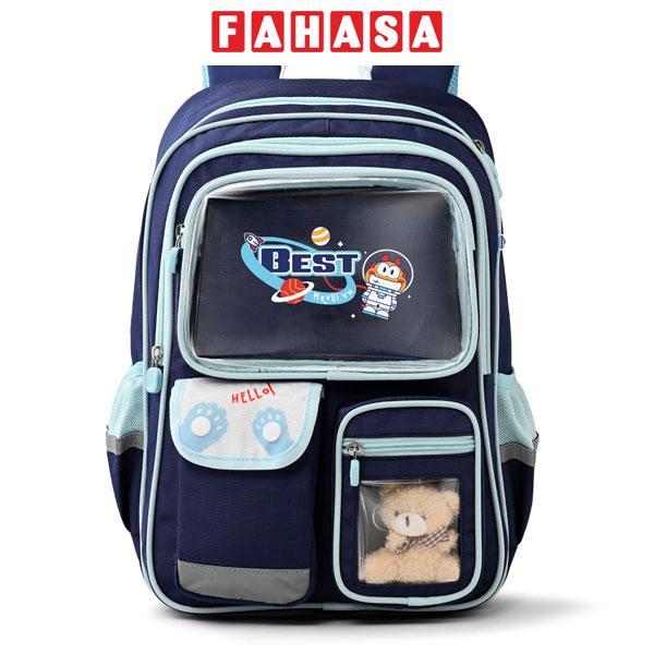 Ba Lô Học Sinh - Mr.Vui 1074 - Màu Xanh Đen + Xanh Biển