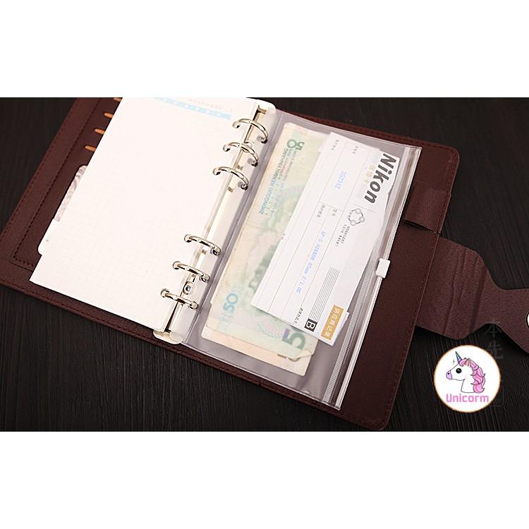 Túi zip đựng sticker và túi đựng thẻ cho sổ Còng planner
